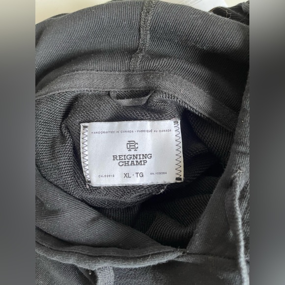 Reigning Champ Lightweight Hoodie, XL, Black - Picture 2 of 3